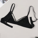 Sujetador inalambrico sexy para mujeres, diseno de tirantes cruzados, decoracion suave y transpirable para uso diario