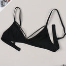 Sujetador inalambrico sexy para mujeres, diseno de tirantes cruzados, decoracion suave y transpirable para uso diario