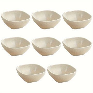 Juego de 8 tazones cuadrados para salsas - Ideales para vinagre, aderezos y condimentos - Plástico resistente, perfecto para el hogar, restaurantes y food trucks