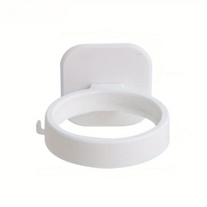 1 Estante para Secador de Pelo Sin Perforación, Organizador Multifuncional Montado en la Pared para Baño, Diseño Único y Ahorrador de Espacio, Material Plástico