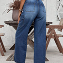 LUNE Jeans de carga con bolsillos de solapa en los lados