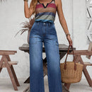 LUNE Jeans de carga con bolsillos de solapa en los lados