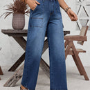 LUNE Jeans de carga con bolsillos de solapa en los lados