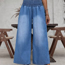 LUNE Jeans de pierna ancha con cintura elastica de talle alto