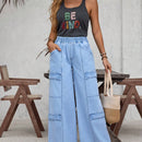 LUNE Jeans de carga con bolsillo de aleta en el lateral