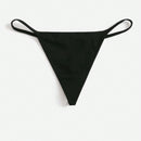 Ropa interior sexy de mujer, ropa interior sexy con tanga de colgante de letra de aleacion, cadena de metal y cadena de cintura en T