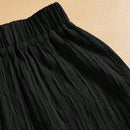 Essnce pantalones casuales de pernera ancha de 7/8 con textura y cintura anudada de unicolor para mujer