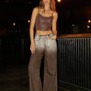 Forever 21 Jeans extremadamente amplios con lavado en degradado ombre