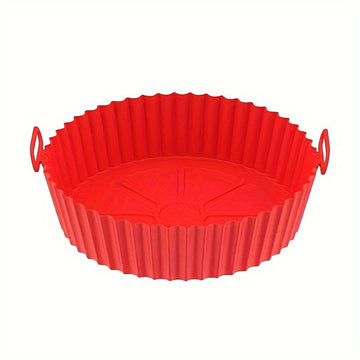 Forros de silicona para freidora de aire, 1 pieza - Reutilizable, antiadherente, fácil de limpiar, resistente al calor hasta 450°F, insertos de olla multiusos para freír, hornear, asar - Accesorio de cocina duradero para una cocción más saludable