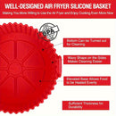 Forros de silicona para freidora de aire, 1 pieza - Reutilizable, antiadherente, fácil de limpiar, resistente al calor hasta 450°F, insertos de olla multiusos para freír, hornear, asar - Accesorio de cocina duradero para una cocción más saludable