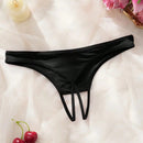 Tanga sexy e imprseionante para mujer con estampado, entrepierna abierta y personalidad en ropa interior