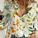 Camisa de mujer elegante de manga larga con cierre de boton unico