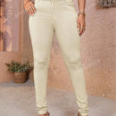 Apperloth a pantalon casual comodo para citas en color morado con cintura alta elastica, bolsillo inclinado ajustado y tobillera conica