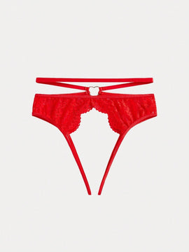 SpicyHot Ropa interior sexy para mujer con encaje y entrepierna abierta (1 pieza)