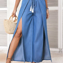 VCAY Pantalones de mezclilla anchos de mujer en color azul, casuales y comodos para vacaciones