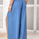 VCAY Pantalones de mezclilla anchos de mujer en color azul, casuales y comodos para vacaciones