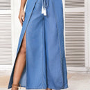 VCAY Pantalones de mezclilla anchos de mujer en color azul, casuales y comodos para vacaciones