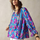 Camisa de mujer de vacaciones con estampado floral en varios colores