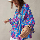 Camisa de mujer de vacaciones con estampado floral en varios colores