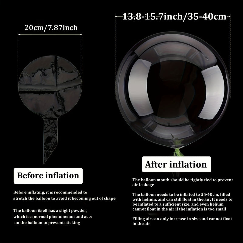 Luces LED para globos, 10 unidades de luces de cadena de bolas Bobo transparentes para decoración, iluminación LED blanca fría para cumpleaños, bodas, aniversarios, San Valentín, Navidad - Alimentación por batería, voltaje de funcionamiento ≤36 V (sin he