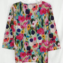 Camisa casual con estampado de flores para mujer (impresion no posicional)
