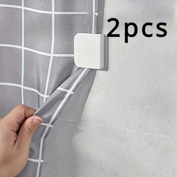 2/4pcs Clips de ducha anti-salpicaduras - Instalación fácil, control de cortina, mantiene el baño seco y limpio