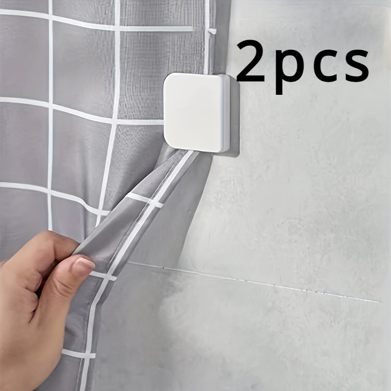 2/4pcs Clips de ducha anti-salpicaduras - Instalación fácil, control de cortina, mantiene el baño seco y limpio