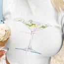 Camiseta corta de verano estampada ajustada de manga corta para mujer
