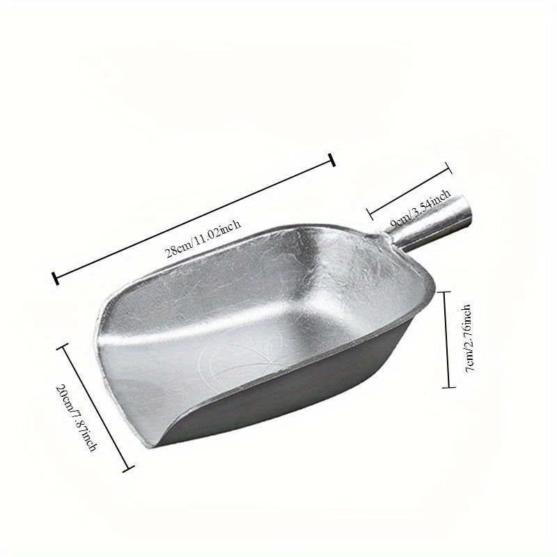 Pala de Aluminio de Alta Resistencia - Diseño Multipropósito y Engrosado para el Manejo Eficiente de Granos y Alimentos, Ideal para Uso Doméstico
