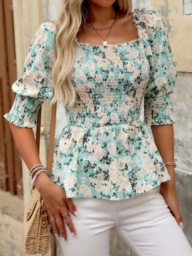 Camisa de verano para mujer con escote en V