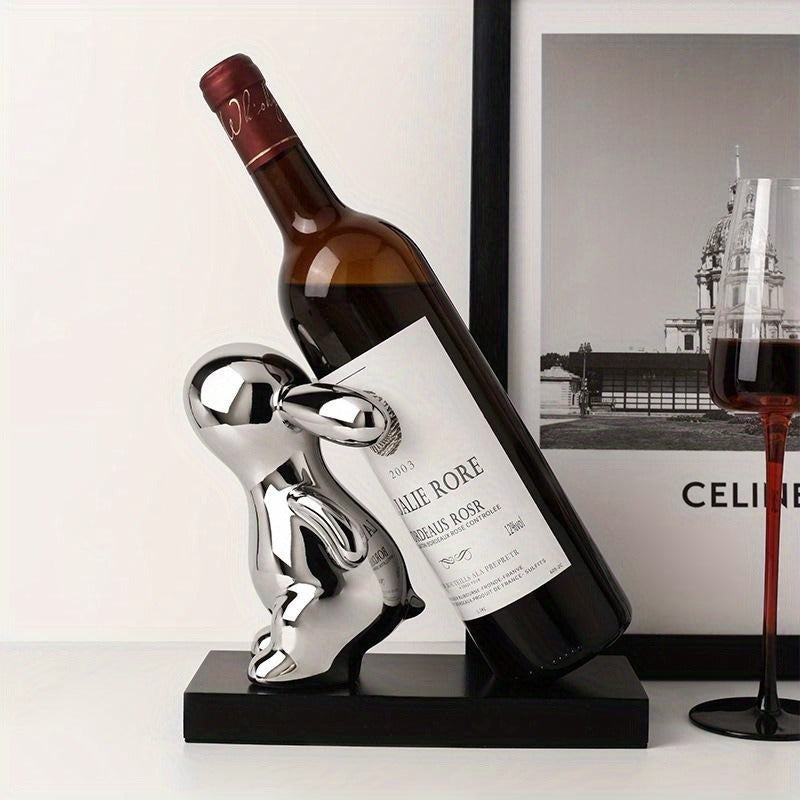 1pc Nuevo Beihanmei Creativo Portavinos de Conejo, Salón, Hogar, Mudanza, Regalo, Selección Estricta, Gabinete de Vino de Cerámica Decoración