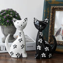 2 figuras de gatito de madera minimalistas nórdicas: aptas para decoración del hogar, la oficina o el bar - uso en interiores/exteriores, no se requiere electricidad
