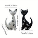 2 figuras de gatito de madera minimalistas nórdicas: aptas para decoración del hogar, la oficina o el bar - uso en interiores/exteriores, no se requiere electricidad