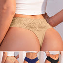 Underwear&sleepwear basics juego de 3 tangas sexis de encaje multicolores para mujer