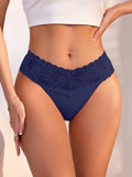Underwear&sleepwear basics juego de 3 tangas sexis de encaje multicolores para mujer