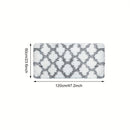 Alfombra de felpa gruesa, 1 pieza, diseño geométrico en gris y blanco, antideslizante, grande para sala, dormitorio o entrada, suave y esponjosa de poliéster con diseño de cuadrícula moderna, alfombra para sala
