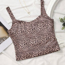 Top corto con estampado de leopardo para el verano