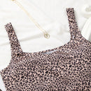 Top corto con estampado de leopardo para el verano