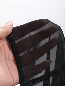 DAZY Camisa femenina holgada de manga larga con frente anudado y peso ligero de unicolor