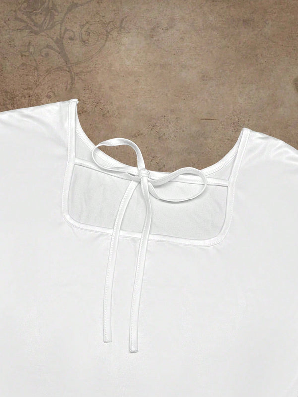 Camiseta de manga murcielago con grafico de letra para verano