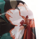 DAZY Blusa de chifon con botones frontales y estampado floral