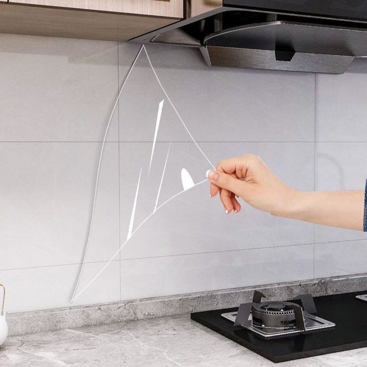 Calcomanías de Pared de PVC de Alto Brillo - Transparentes, Lavables y Autoadhesivas para Azulejos de Cocina, Armarios, Estufas y Campanas Extractoras | Reutilizables, Fácil Instalación, Protección contra Aceite y Agua