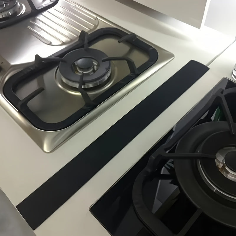Paquete de 4 cubiertas de silicona para espacios de encimera de estufa, resistentes al calor, tiras de relleno de espacios de cocina impermeables, fáciles de limpiar, espaciadores de sellado cortables para estufas y mostradores