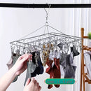 1pc Organizador de calcetines ahorrador de espacio de acero inoxidable de 40 clips, sin terminar, almacenamiento multipropósito colgado para dormitorio, baño, vestuario, hogar y uso de residencia universitaria