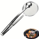 Colador de Aceite para Freír de Acero Inoxidable - Resistente a Altas Temperaturas con Sujeción Clip-On/Abrazadera, Malla Fina para Alimentos Crispy - Herramienta Duradera para Cocineros Caseros y Profesionales, Accesorio de Preparación de Comida, Colado