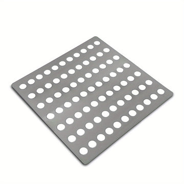1 rejilla de acero inoxidable para drenaje, protector de hojas – Placa cuadrada resistente al óxido, filtro para protección de desagües exteriores