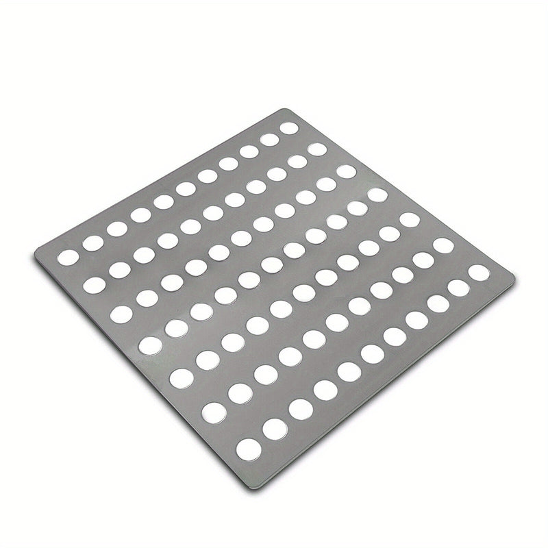 1 rejilla de acero inoxidable para drenaje, protector de hojas – Placa cuadrada resistente al óxido, filtro para protección de desagües exteriores