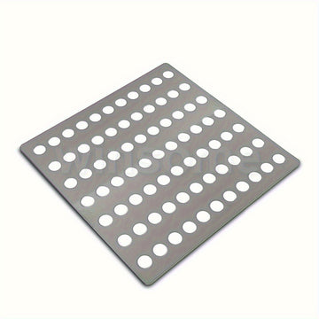 1 rejilla de acero inoxidable para drenaje, protector de hojas – Placa cuadrada resistente al óxido, filtro para protección de desagües exteriores