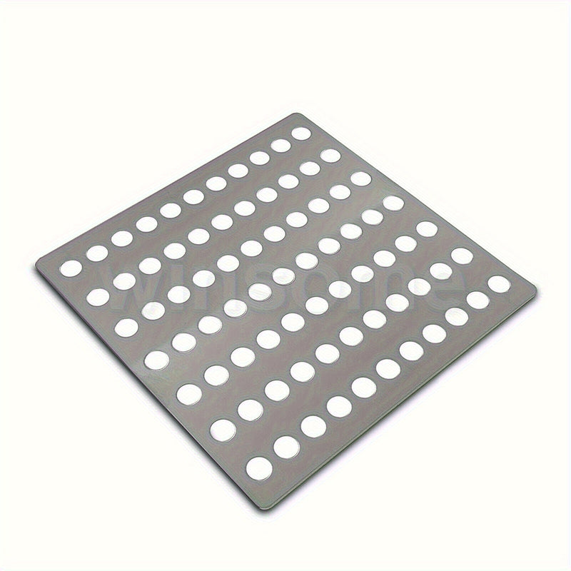 1 rejilla de acero inoxidable para drenaje, protector de hojas – Placa cuadrada resistente al óxido, filtro para protección de desagües exteriores