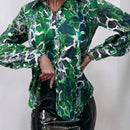 Camisa estampada completa con botones delanteros